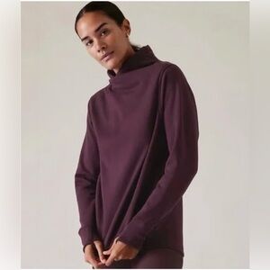 NWT Athleta XL Cozy Karma Twist Neck Sweatshirt